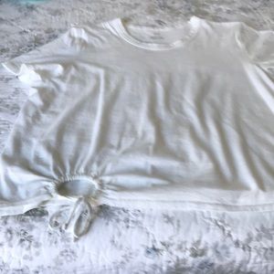 Aerie X large distressed crop tee